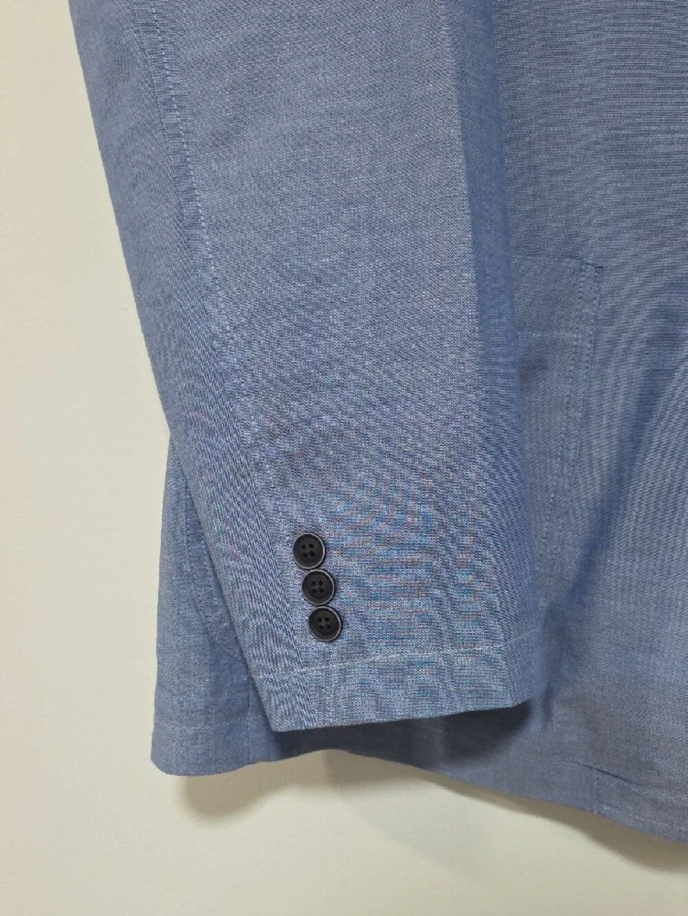 Nautica Sky Blue Casual Linen-Blend Sport Coat